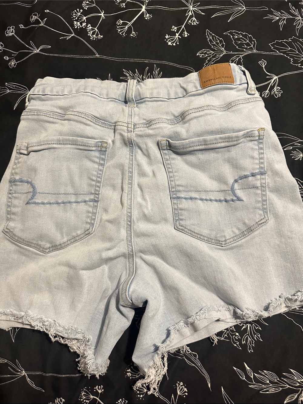American Eagle Outfitters Light Wash High-Rise Denim Cutoff Shorts